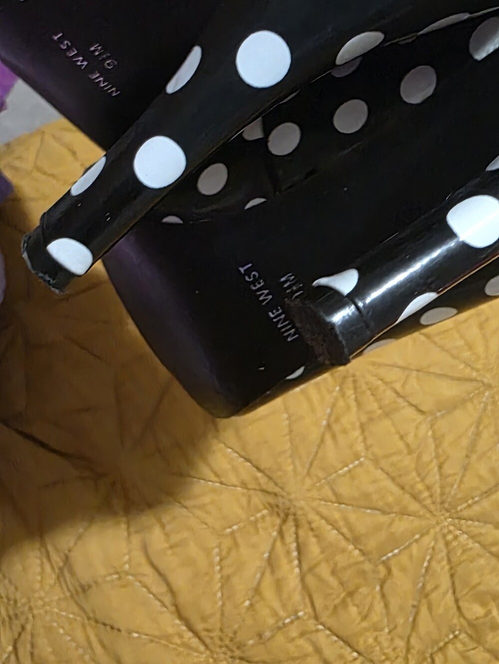 Nine West Black & White Polka Dot Pointed-Toe Heels - Picture 5 of 5